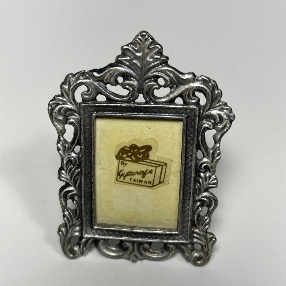 Miniature Mini Silver Tone Picture Frame From Gift craft - Picture 2 of 6